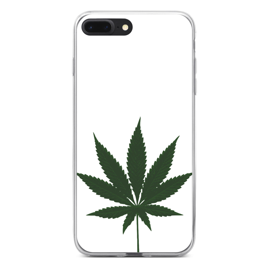 Marijuana Leaf Drawing Clear Shockproof iPhone Case, view 6