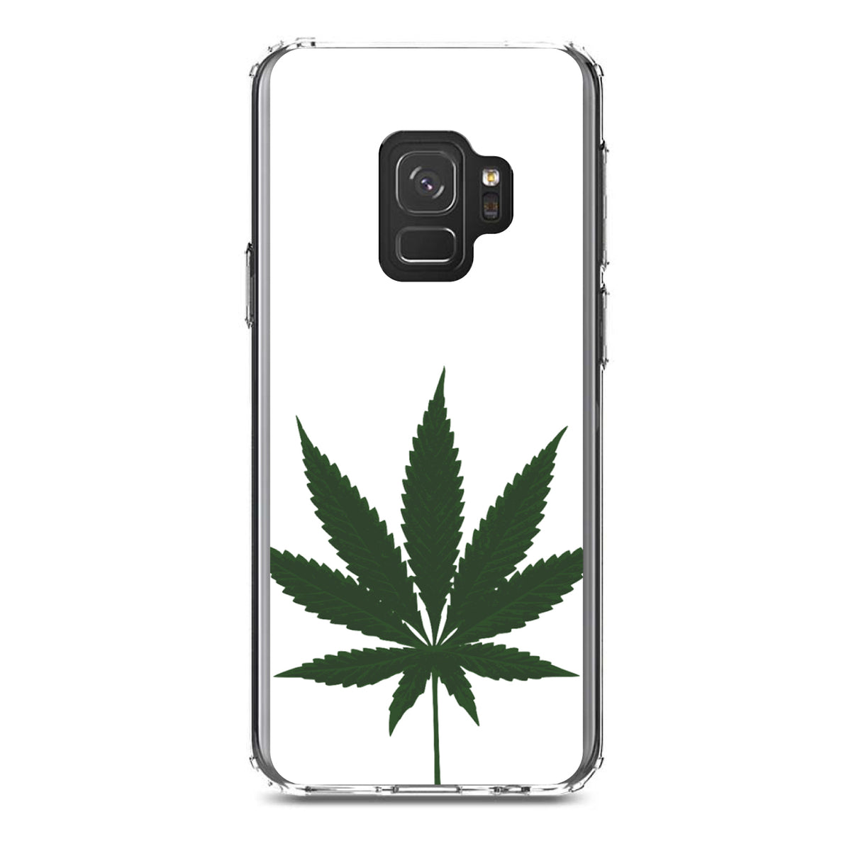 Marijuana Leaf Drawing Clear Shockproof iPhone Case, view 19