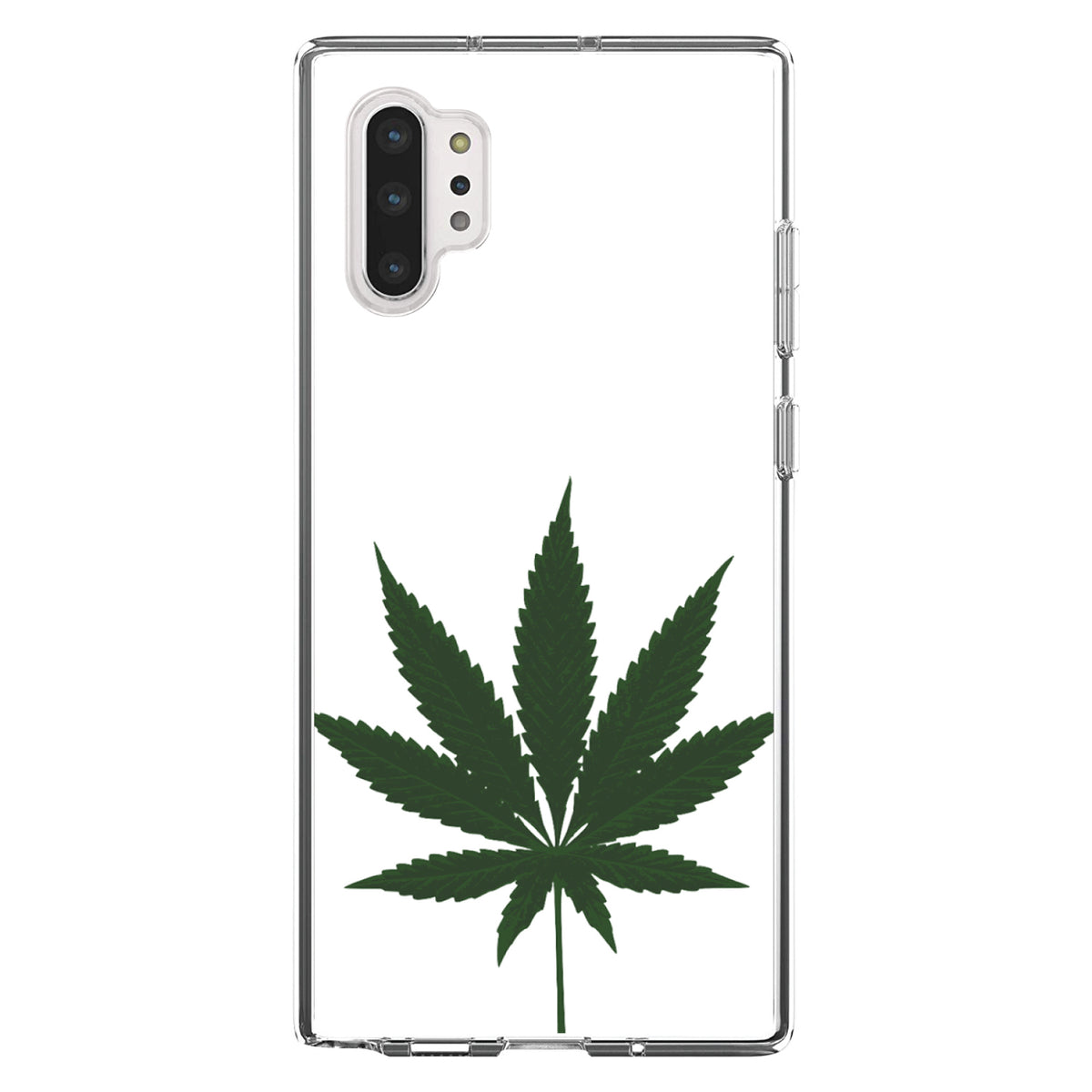 Marijuana Leaf Drawing Clear Shockproof iPhone Case, view 10