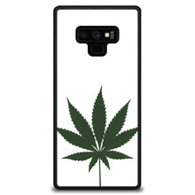 DistinctInk® Hard Plastic Snap-On Case for Apple iPhone or Samsung Galaxy - Marijuana Leaf Drawing