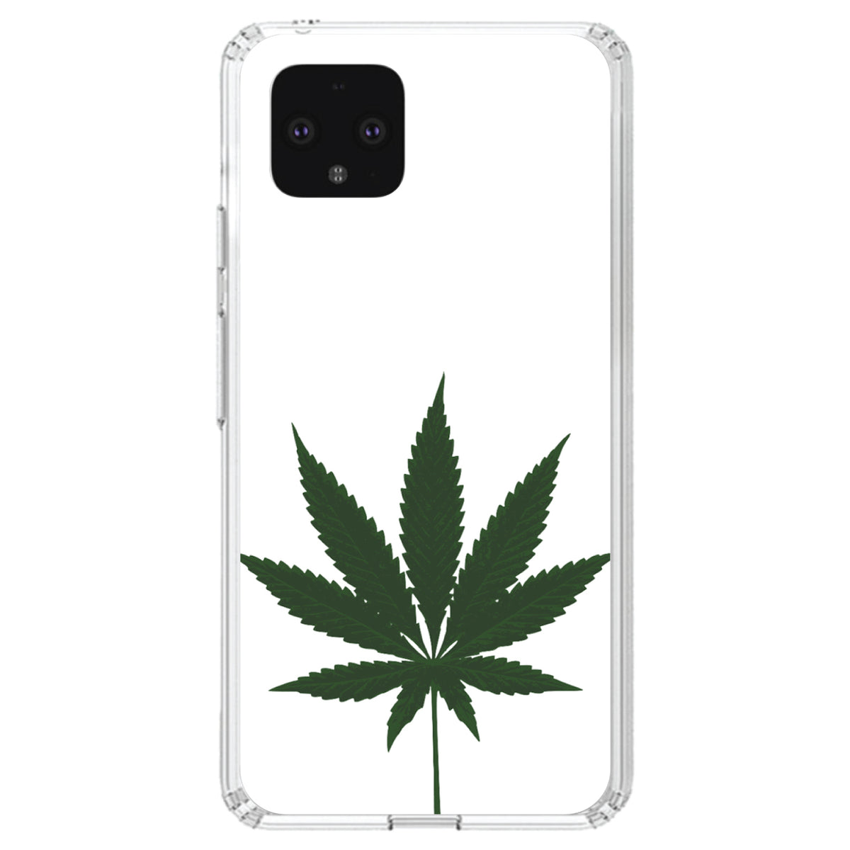 Marijuana Leaf Drawing Clear Shockproof iPhone Case, view 23