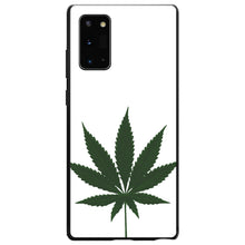 DistinctInk® Hard Plastic Snap-On Case for Apple iPhone or Samsung Galaxy - Marijuana Leaf Drawing
