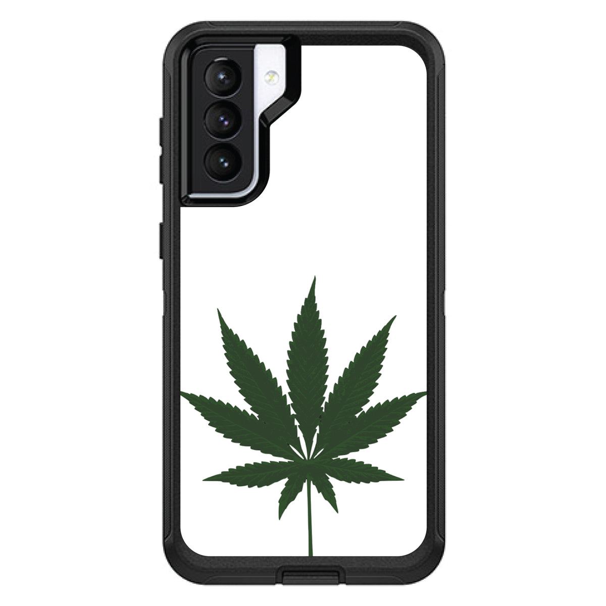 Marijuana Leaf Drawing OtterBox Defender Case for iPhone & Galaxy, view 5