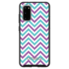 DistinctInk™ OtterBox Symmetry Series Case for Apple iPhone / Samsung Galaxy / Google Pixel - Purple Teal Chevron Stripes