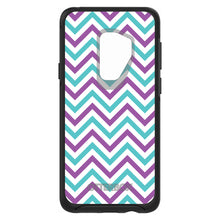 DistinctInk™ OtterBox Symmetry Series Case for Apple iPhone / Samsung Galaxy / Google Pixel - Purple Teal Chevron Stripes