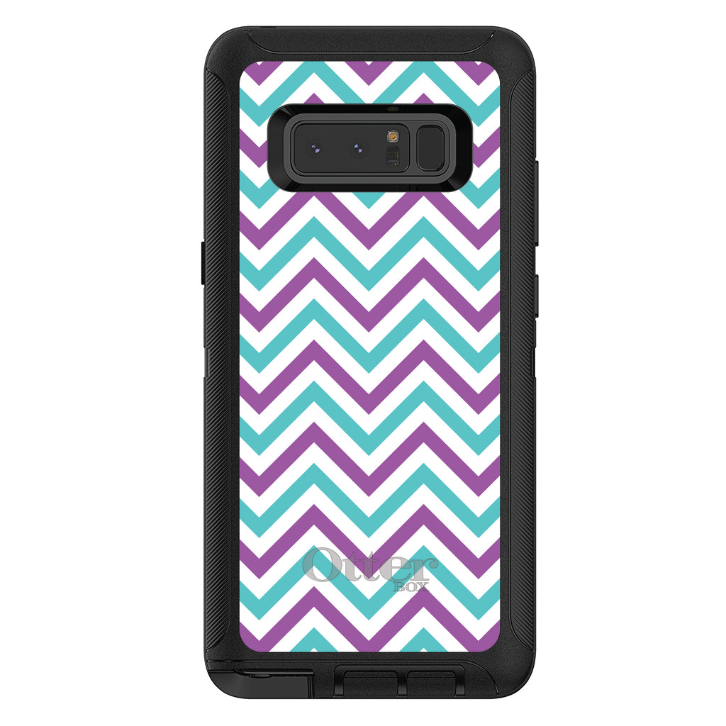 Purple Teal Chevron Stripes OtterBox Defender Case for iPhone & Galaxy, view 17