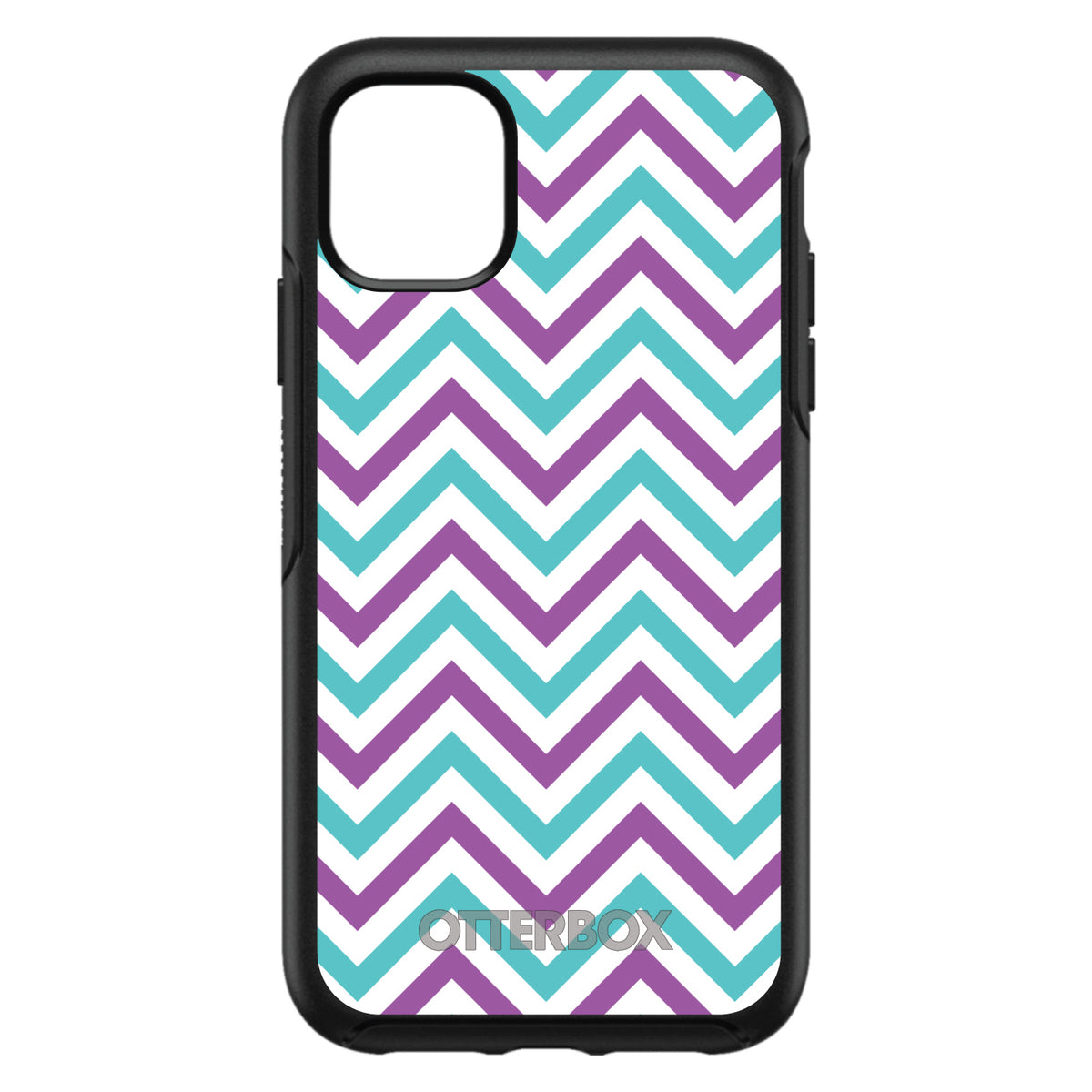 Purple Teal Chevron Stripes OtterBox Symmetry Case for iPhone & Galaxy