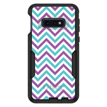 DistinctInk™ OtterBox Commuter Series Case for Apple iPhone or Samsung Galaxy - Purple Teal Chevron Stripes