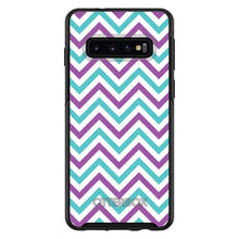 DistinctInk™ OtterBox Symmetry Series Case for Apple iPhone / Samsung Galaxy / Google Pixel - Purple Teal Chevron Stripes