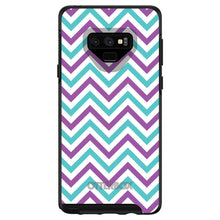 DistinctInk™ OtterBox Symmetry Series Case for Apple iPhone / Samsung Galaxy / Google Pixel - Purple Teal Chevron Stripes