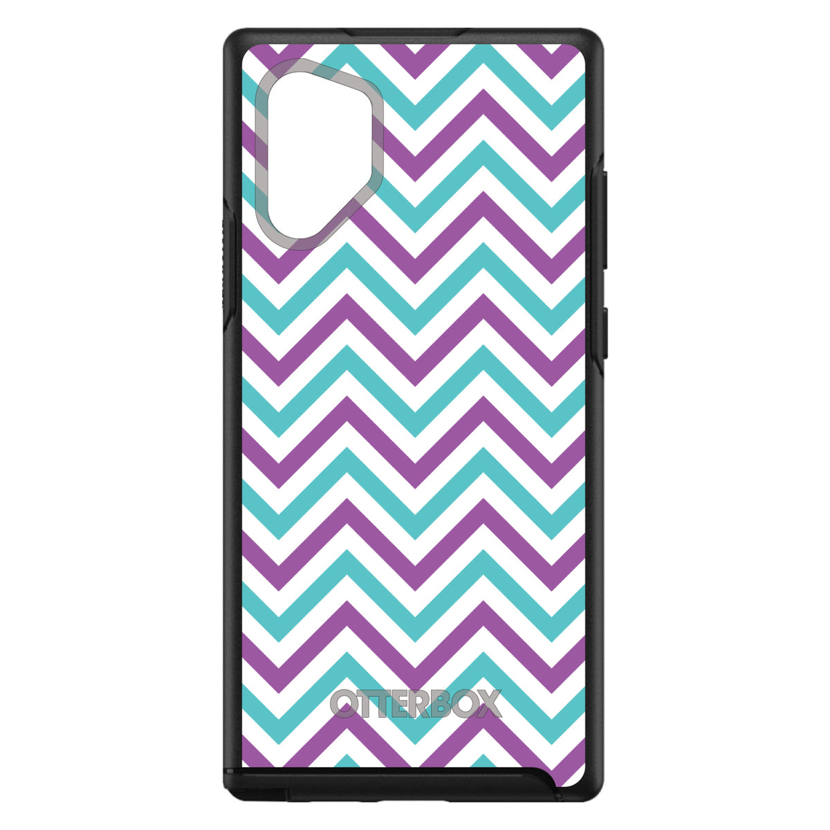Purple Teal Chevron Stripes OtterBox Symmetry Case for iPhone & Galaxy, view 12