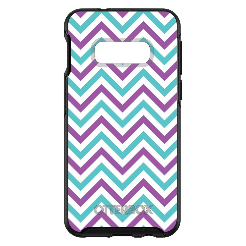Purple Teal Chevron Stripes OtterBox Symmetry Case for iPhone & Galaxy, view 7