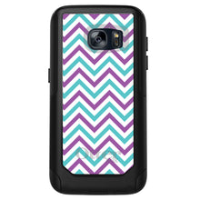 DistinctInk™ OtterBox Commuter Series Case for Apple iPhone or Samsung Galaxy - Purple Teal Chevron Stripes
