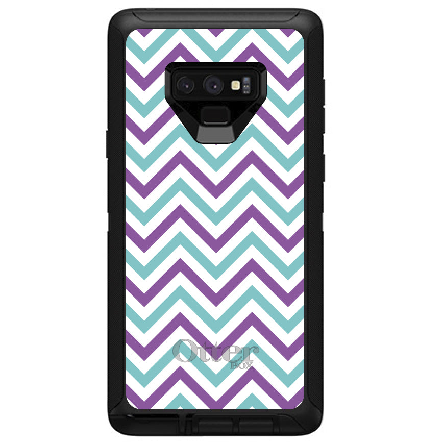 Purple Teal Chevron Stripes OtterBox Defender Case for iPhone & Galaxy, view 16