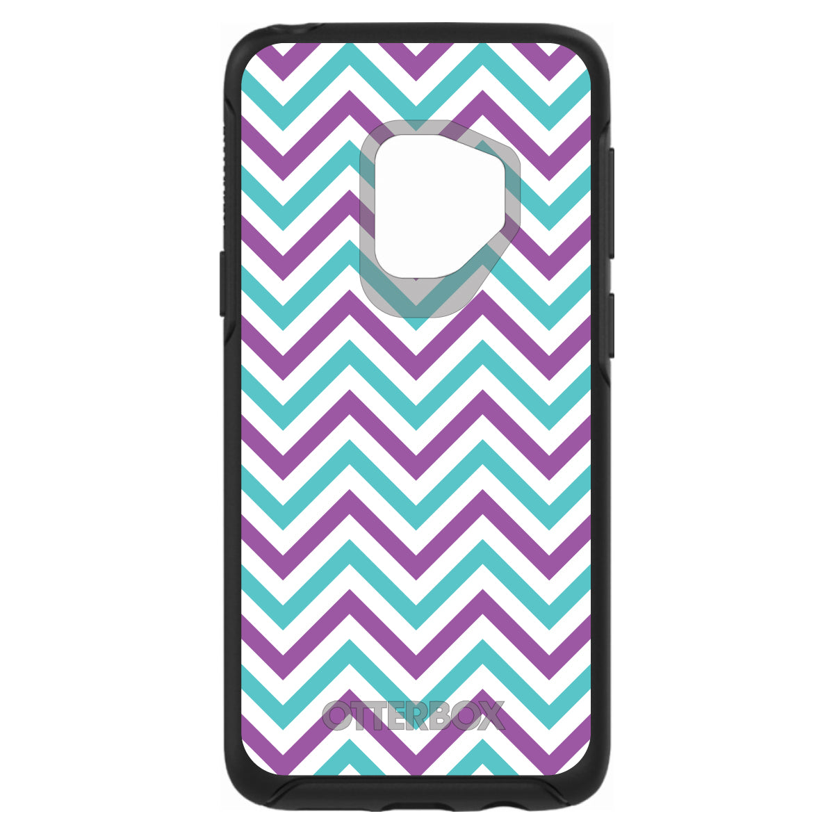 Purple Teal Chevron Stripes OtterBox Symmetry Case for iPhone & Galaxy, view 8