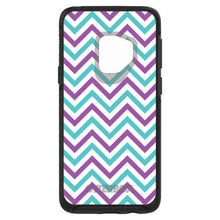 DistinctInk™ OtterBox Symmetry Series Case for Apple iPhone / Samsung Galaxy / Google Pixel - Purple Teal Chevron Stripes