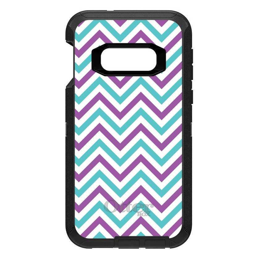 Purple Teal Chevron Stripes OtterBox Defender Case for iPhone & Galaxy, view 10