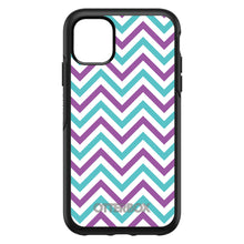 DistinctInk™ OtterBox Symmetry Series Case for Apple iPhone / Samsung Galaxy / Google Pixel - Purple Teal Chevron Stripes