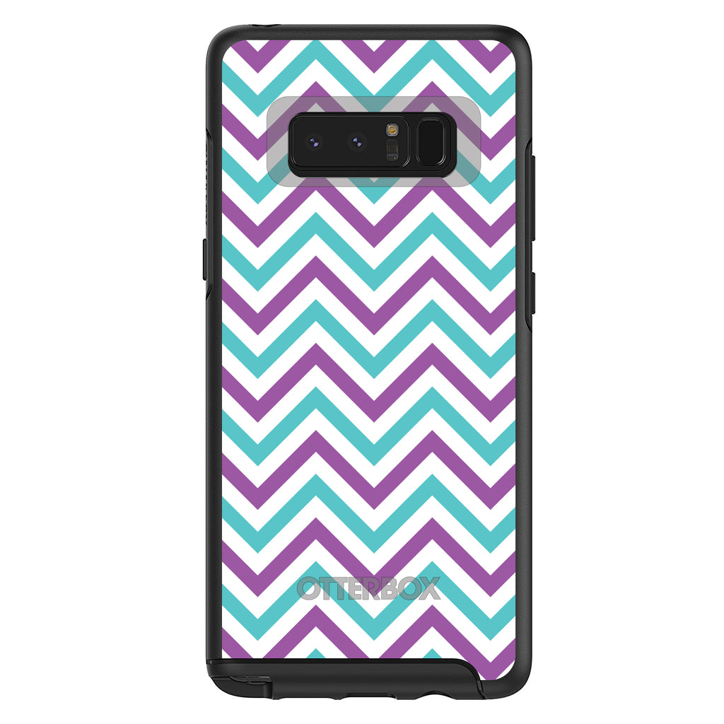 Purple Teal Chevron Stripes OtterBox Symmetry Case for iPhone & Galaxy, view 14