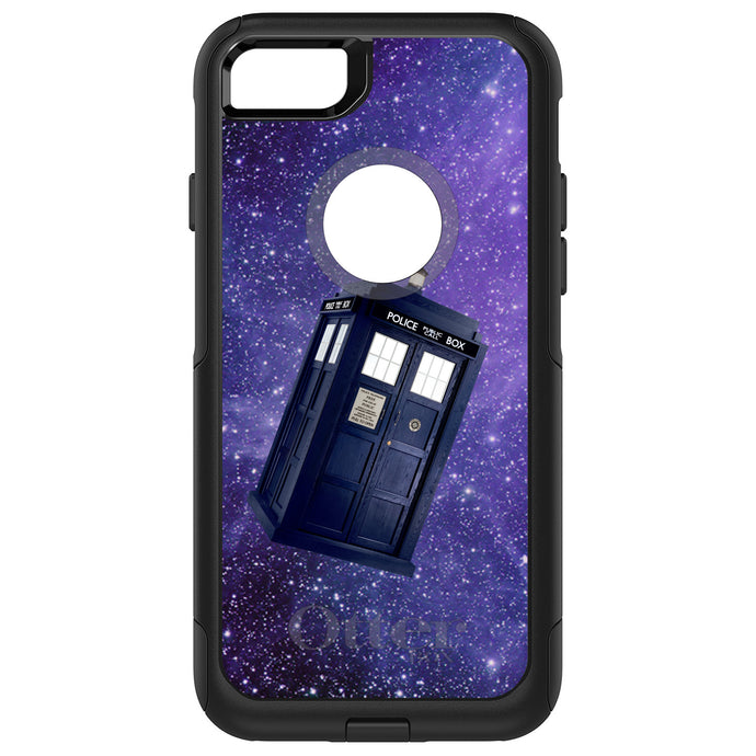 DistinctInk OtterBox Commuter Series Case for Apple iPhone or Samsung Galaxy - TARDIS Floating in Space