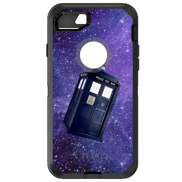 DistinctInk™ OtterBox Defender Series Case for Apple iPhone / Samsung Galaxy / Google Pixel - TARDIS Floating in Space