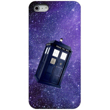 DistinctInk® Hard Plastic Snap-On Case for Apple iPhone or Samsung Galaxy - TARDIS Floating in Space