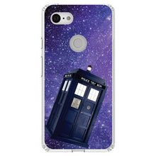 DistinctInk® Clear Shockproof Hybrid Case for Apple iPhone / Samsung Galaxy / Google Pixel - TARDIS Floating in Space