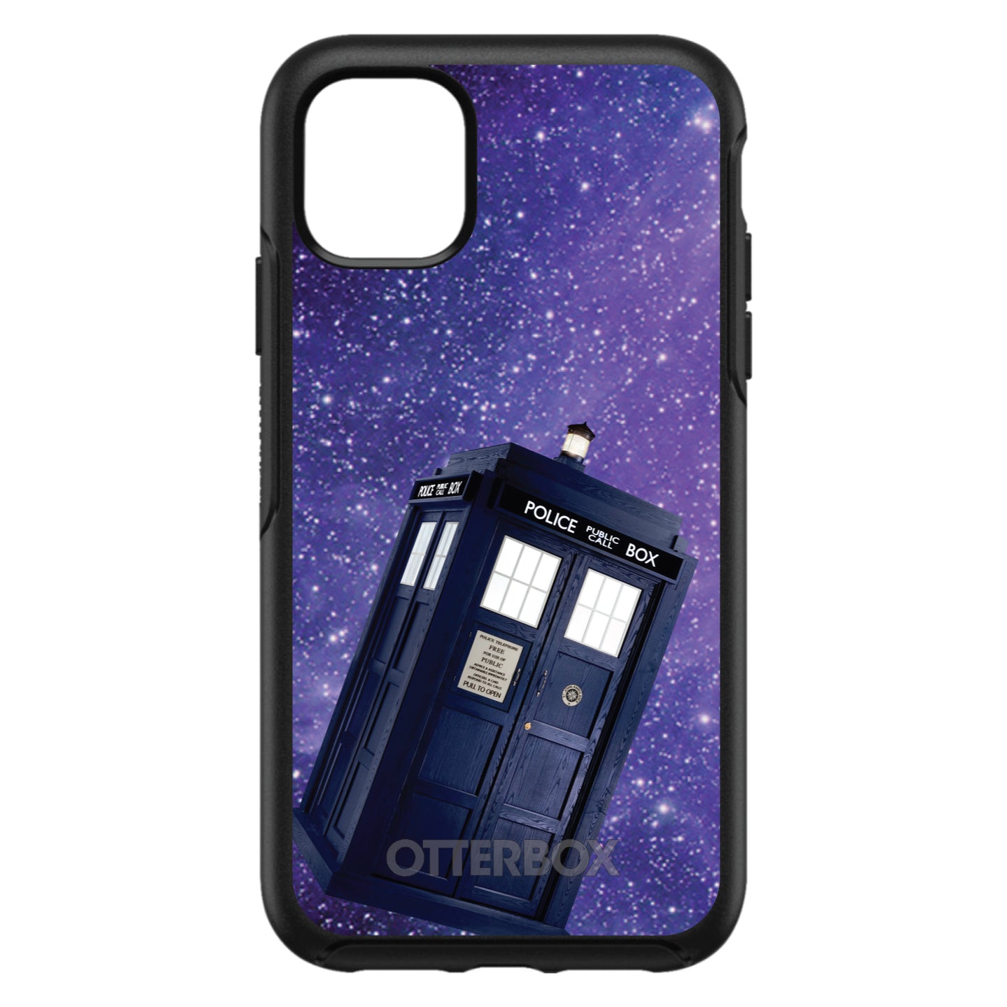 DistinctInk™ OtterBox Symmetry Series Case for Apple iPhone / Samsung Galaxy / Google Pixel - TARDIS Floating in Space