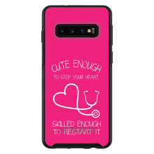 DistinctInk™ OtterBox Symmetry Series Case for Apple iPhone / Samsung Galaxy / Google Pixel - Hot Pink Nurse Stethoscope Heart