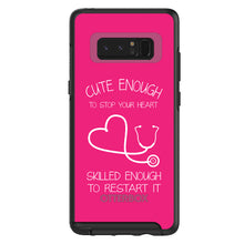 DistinctInk™ OtterBox Symmetry Series Case for Apple iPhone / Samsung Galaxy / Google Pixel - Hot Pink Nurse Stethoscope Heart