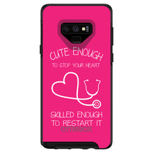 DistinctInk™ OtterBox Symmetry Series Case for Apple iPhone / Samsung Galaxy / Google Pixel - Hot Pink Nurse Stethoscope Heart