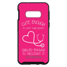 DistinctInk™ OtterBox Symmetry Series Case for Apple iPhone / Samsung Galaxy / Google Pixel - Hot Pink Nurse Stethoscope Heart