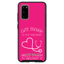 DistinctInk™ OtterBox Symmetry Series Case for Apple iPhone / Samsung Galaxy / Google Pixel - Hot Pink Nurse Stethoscope Heart