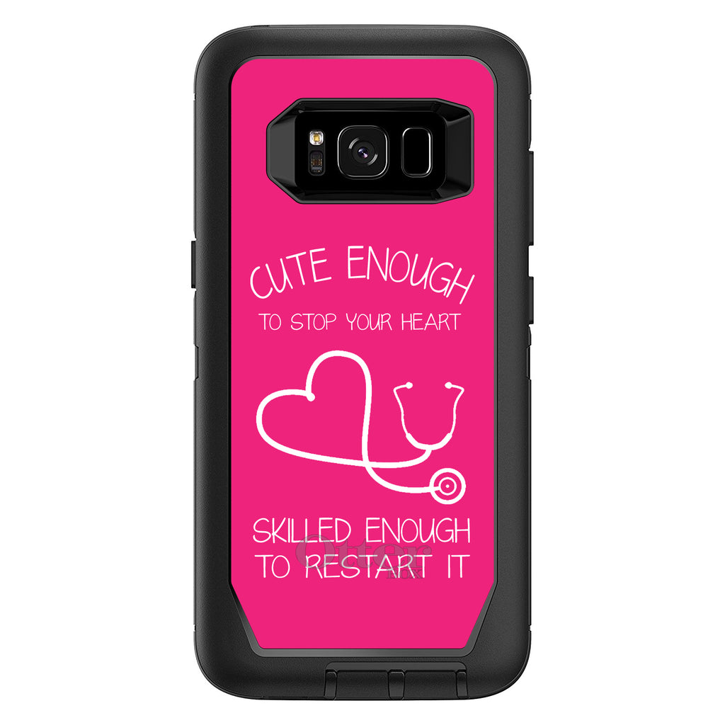 Hot Pink Nurse Stethoscope Heart OtterBox Defender Case for iPhone & Galaxy, view 12