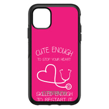 DistinctInk™ OtterBox Symmetry Series Case for Apple iPhone / Samsung Galaxy / Google Pixel - Hot Pink Nurse Stethoscope Heart