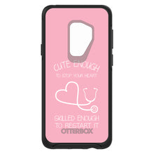 DistinctInk™ OtterBox Symmetry Series Case for Apple iPhone / Samsung Galaxy / Google Pixel - Pink Nurse Stethoscope Heart