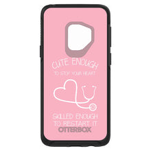 DistinctInk™ OtterBox Symmetry Series Case for Apple iPhone / Samsung Galaxy / Google Pixel - Pink Nurse Stethoscope Heart