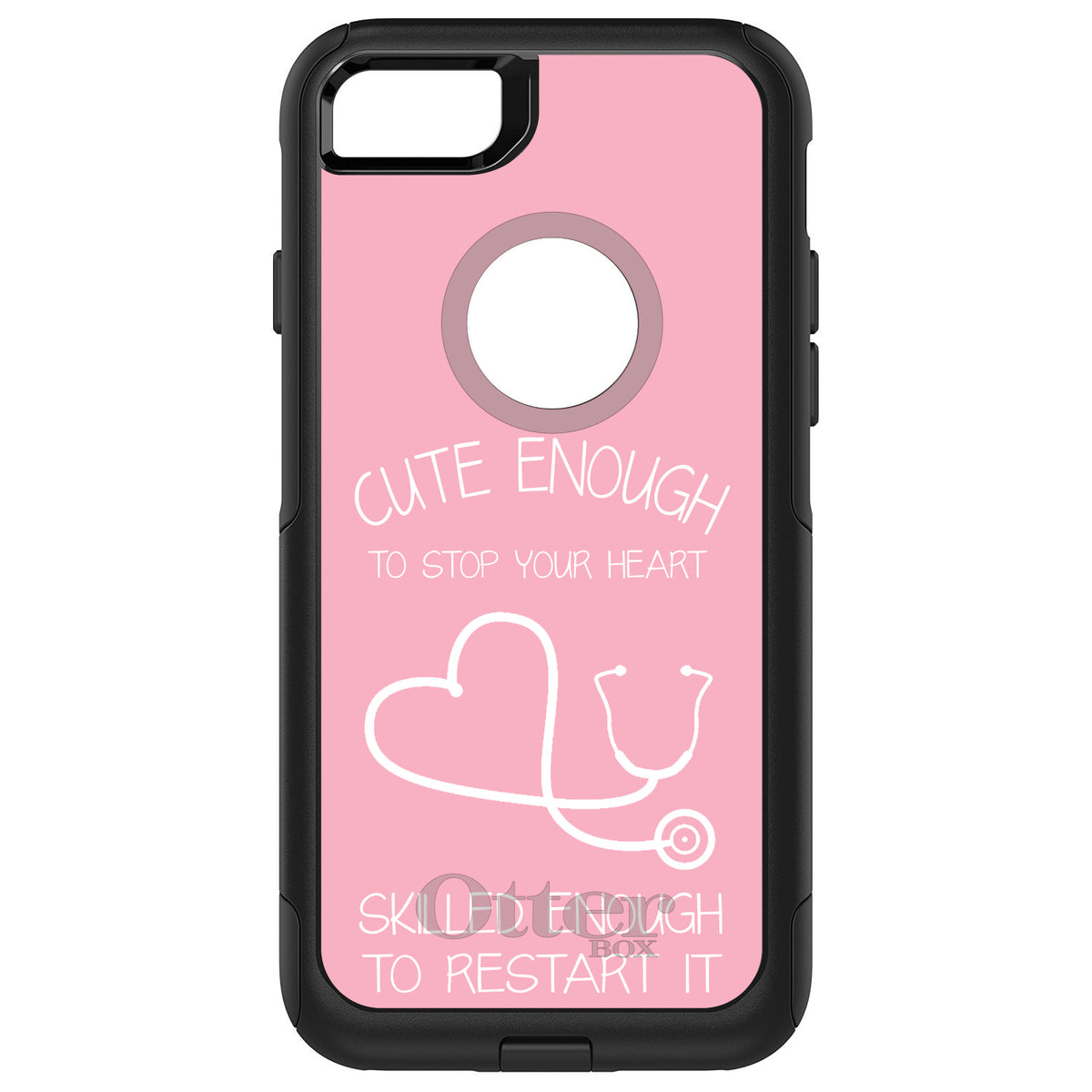 Pink Nurse Stethoscope Heart OtterBox Commuter Case for iPhone & Galaxy