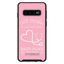 DistinctInk™ OtterBox Symmetry Series Case for Apple iPhone / Samsung Galaxy / Google Pixel - Pink Nurse Stethoscope Heart