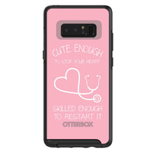 DistinctInk™ OtterBox Symmetry Series Case for Apple iPhone / Samsung Galaxy / Google Pixel - Pink Nurse Stethoscope Heart