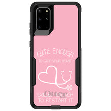 DistinctInk™ OtterBox Commuter Series Case for Apple iPhone or Samsung Galaxy - Pink Nurse Stethoscope Heart