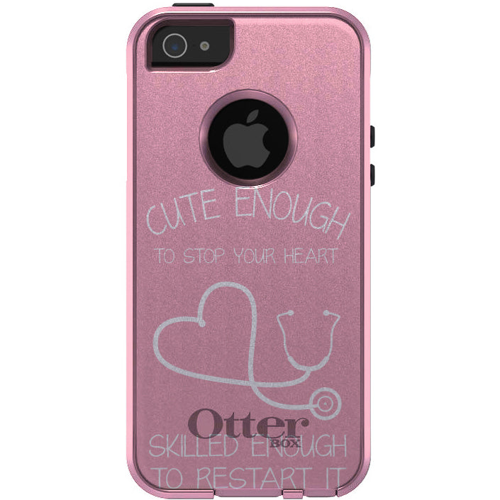 Pink Nurse Stethoscope Heart OtterBox Commuter Case for iPhone & Galaxy, view 5