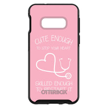 DistinctInk™ OtterBox Symmetry Series Case for Apple iPhone / Samsung Galaxy / Google Pixel - Pink Nurse Stethoscope Heart