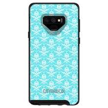 DistinctInk™ OtterBox Symmetry Series Case for Apple iPhone / Samsung Galaxy / Google Pixel - Baby Blue White Damask Pattern
