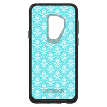 DistinctInk™ OtterBox Symmetry Series Case for Apple iPhone / Samsung Galaxy / Google Pixel - Baby Blue White Damask Pattern