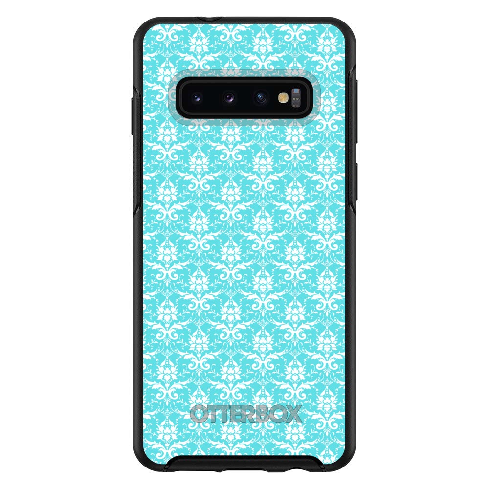 Baby Blue White Damask Pattern OtterBox Symmetry Case for iPhone & Galaxy, view 6