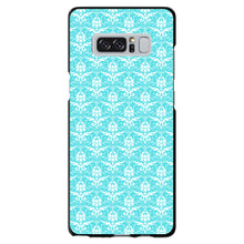 DistinctInk® Hard Plastic Snap-On Case for Apple iPhone or Samsung Galaxy - Baby Blue White Damask Pattern