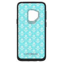 DistinctInk™ OtterBox Symmetry Series Case for Apple iPhone / Samsung Galaxy / Google Pixel - Baby Blue White Damask Pattern
