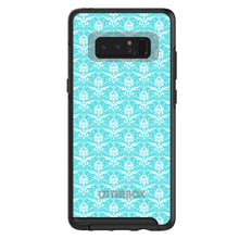 DistinctInk™ OtterBox Symmetry Series Case for Apple iPhone / Samsung Galaxy / Google Pixel - Baby Blue White Damask Pattern