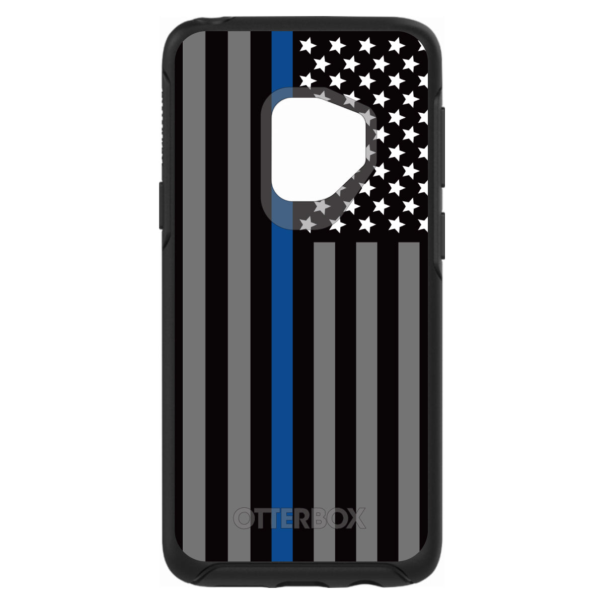 Thin Blue Line US Flag Law Enforcement OtterBox Symmetry Case for iPhone & Galaxy, view 8